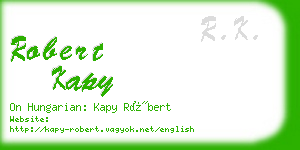 robert kapy business card
